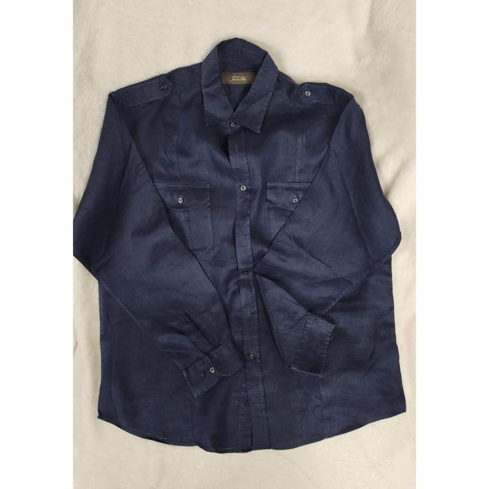 Tasso Elba linen button down shirt